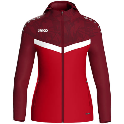 JAKO Kapuzenjacke Iconic Damen (rot/weinrot)