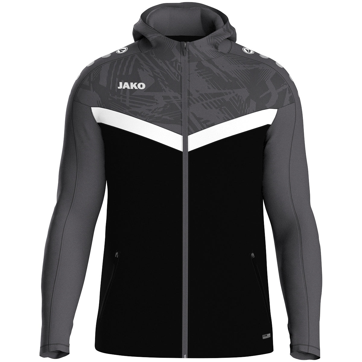 JAKO Kapuzenjacke Iconic (schwarz/anthrazit)