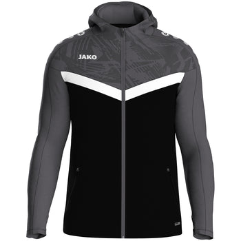JAKO Kapuzenjacke Iconic (schwarz/anthrazit)
