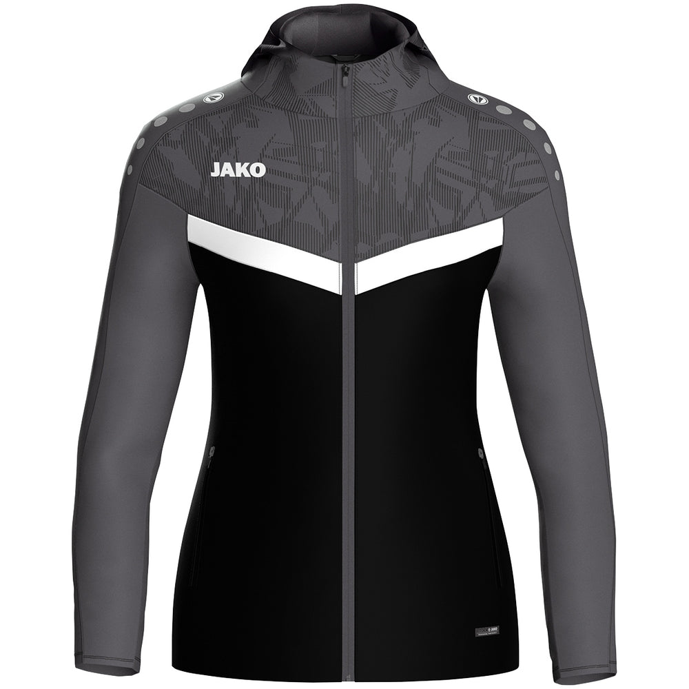 JAKO Kapuzenjacke Iconic Damen (schwarz/anthrazit)