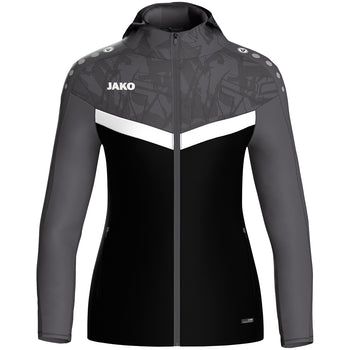 JAKO Kapuzenjacke Iconic Damen (schwarz/anthrazit)