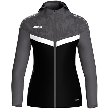 JAKO Kapuzenjacke Iconic Damen (schwarz/anthrazit)