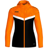 JAKO Kapuzenjacke Iconic Damen (schwarz/neonorange)