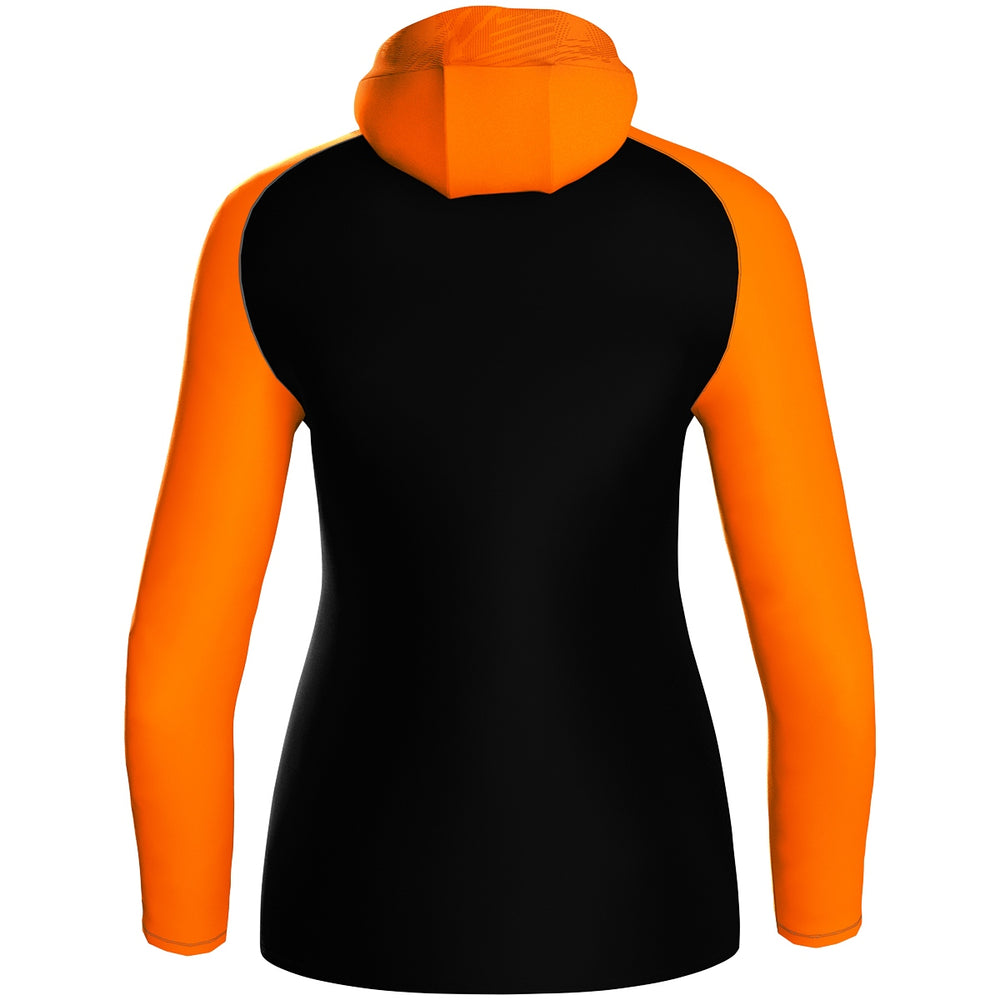 JAKO Kapuzenjacke Iconic Damen (schwarz/neonorange)