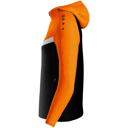 JAKO Kapuzenjacke Iconic Damen (schwarz/neonorange)