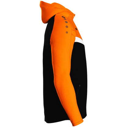 JAKO Kapuzenjacke Iconic (schwarz/neonorange)