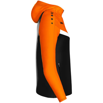 JAKO Kapuzenjacke Iconic Damen (schwarz/neonorange)