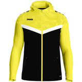 JAKO Kapuzenjacke Iconic (schwarz/soft yellow)