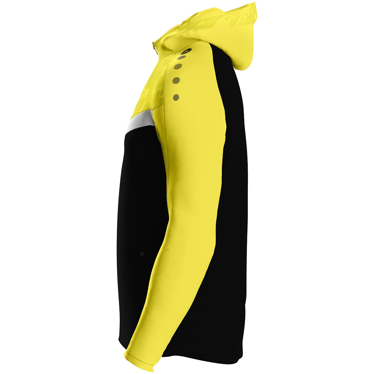 JAKO Kapuzenjacke Iconic (schwarz/soft yellow)