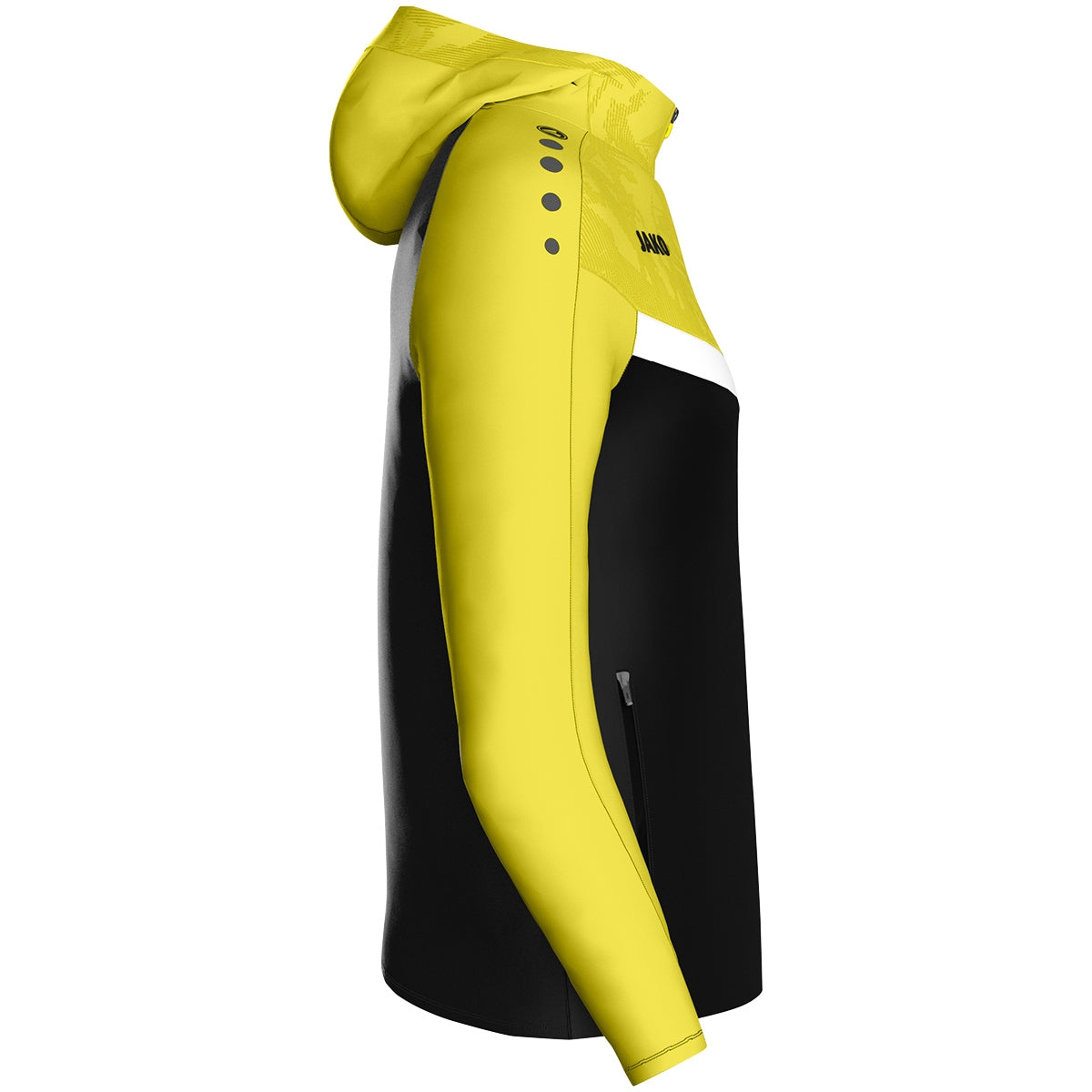 JAKO Kapuzenjacke Iconic Damen (schwarz/soft yellow)