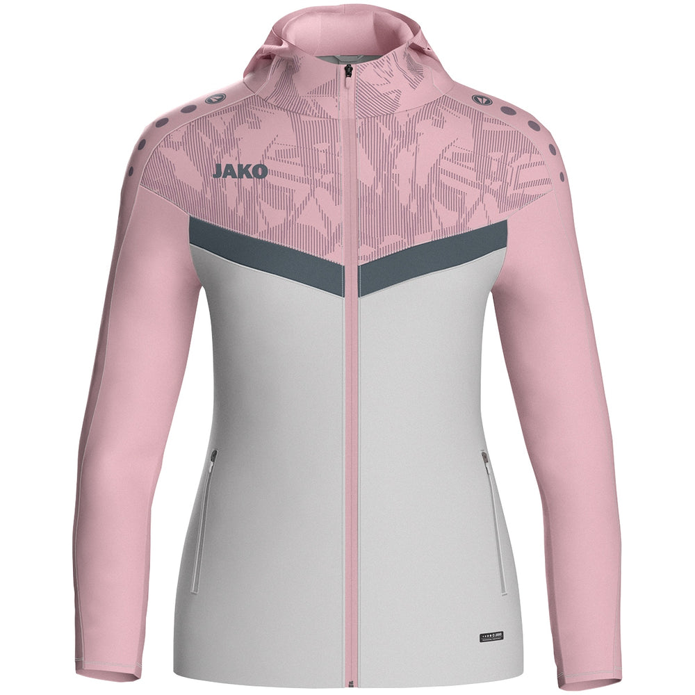 JAKO Kapuzenjacke Iconic Damen (soft grey/dusky pink/anthra light)