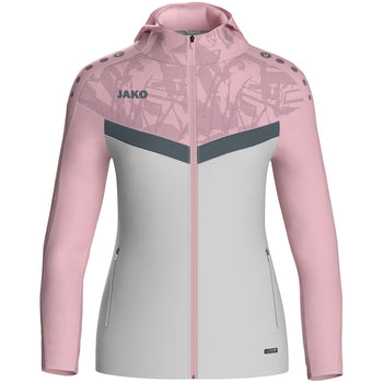 JAKO Kapuzenjacke Iconic Damen (soft grey/dusky pink/anthra light)