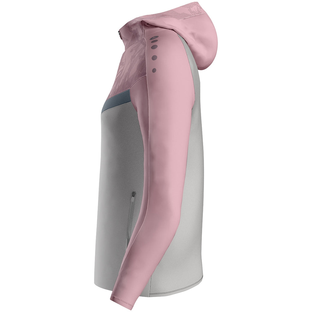JAKO Kapuzenjacke Iconic Damen (soft grey/dusky pink/anthra light)
