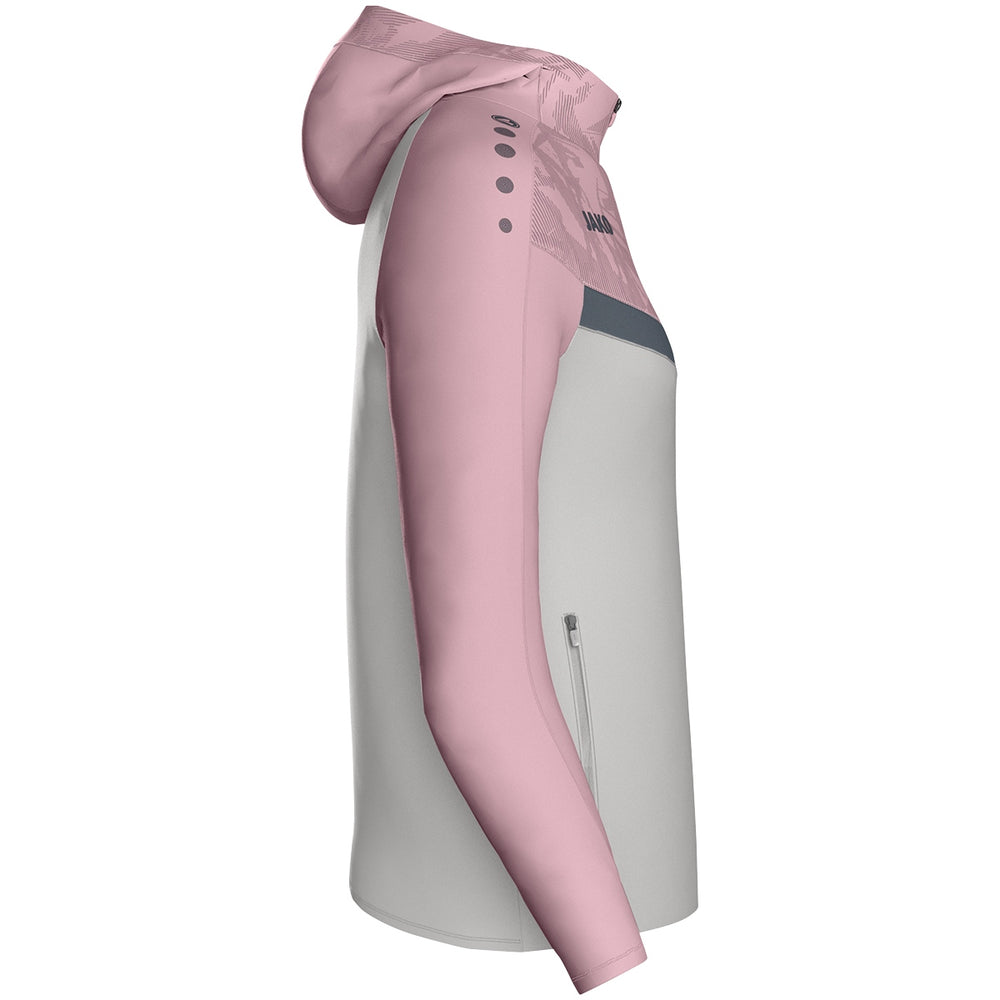 JAKO Kapuzenjacke Iconic Damen (soft grey/dusky pink/anthra light)
