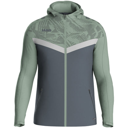 JAKO Kapuzenjacke Iconic (anthra light/mintgrün/soft grey)