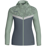 JAKO Kapuzenjacke Iconic Damen (anthra light/mintgrün/soft grey)