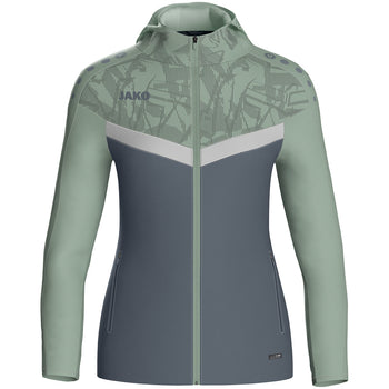 JAKO Kapuzenjacke Iconic Damen (anthra light/mintgrün/soft grey)