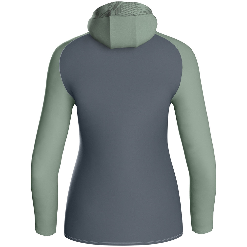 JAKO Kapuzenjacke Iconic Damen (anthra light/mintgrün/soft grey)