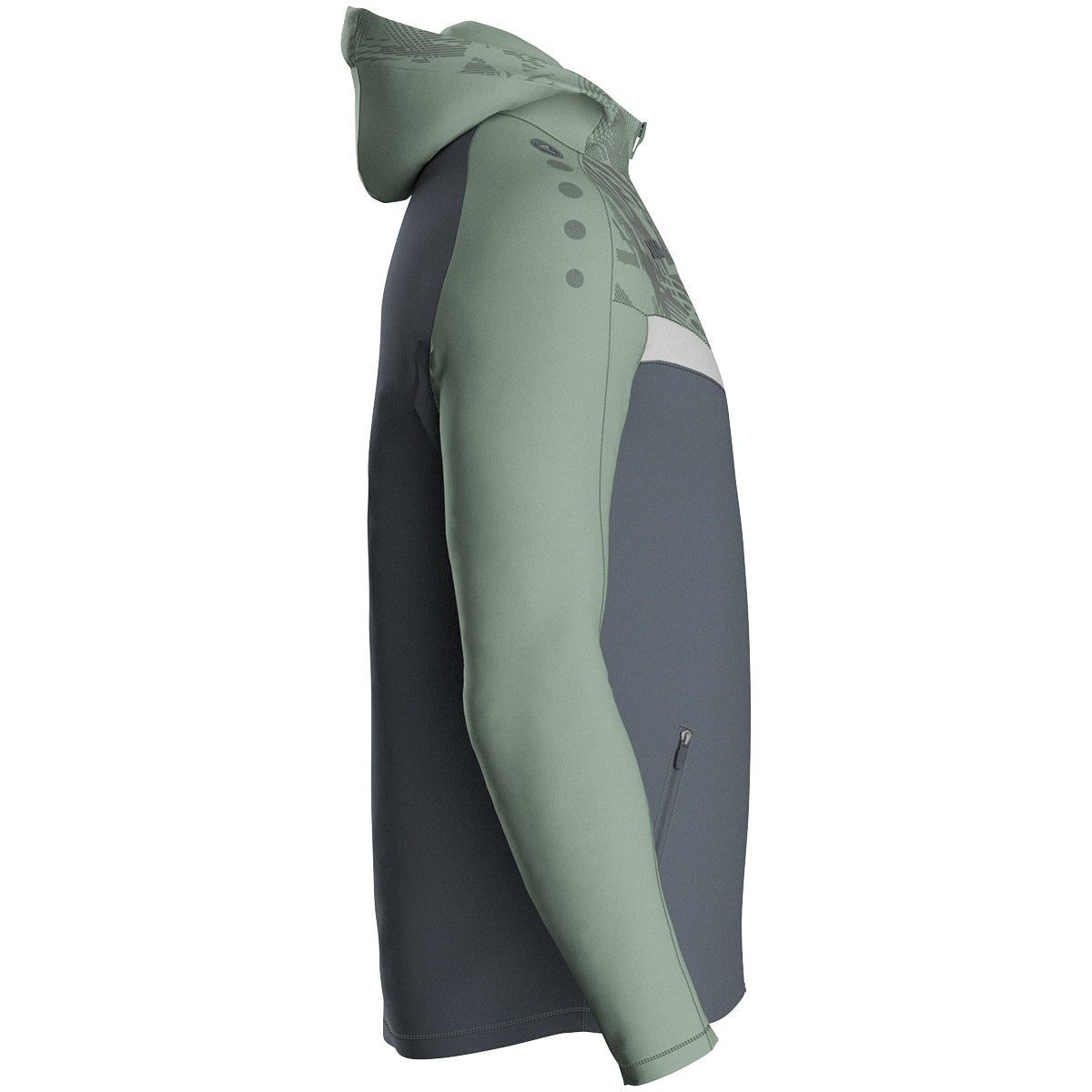 JAKO Kapuzenjacke Iconic (anthra light/mintgrün/soft grey)