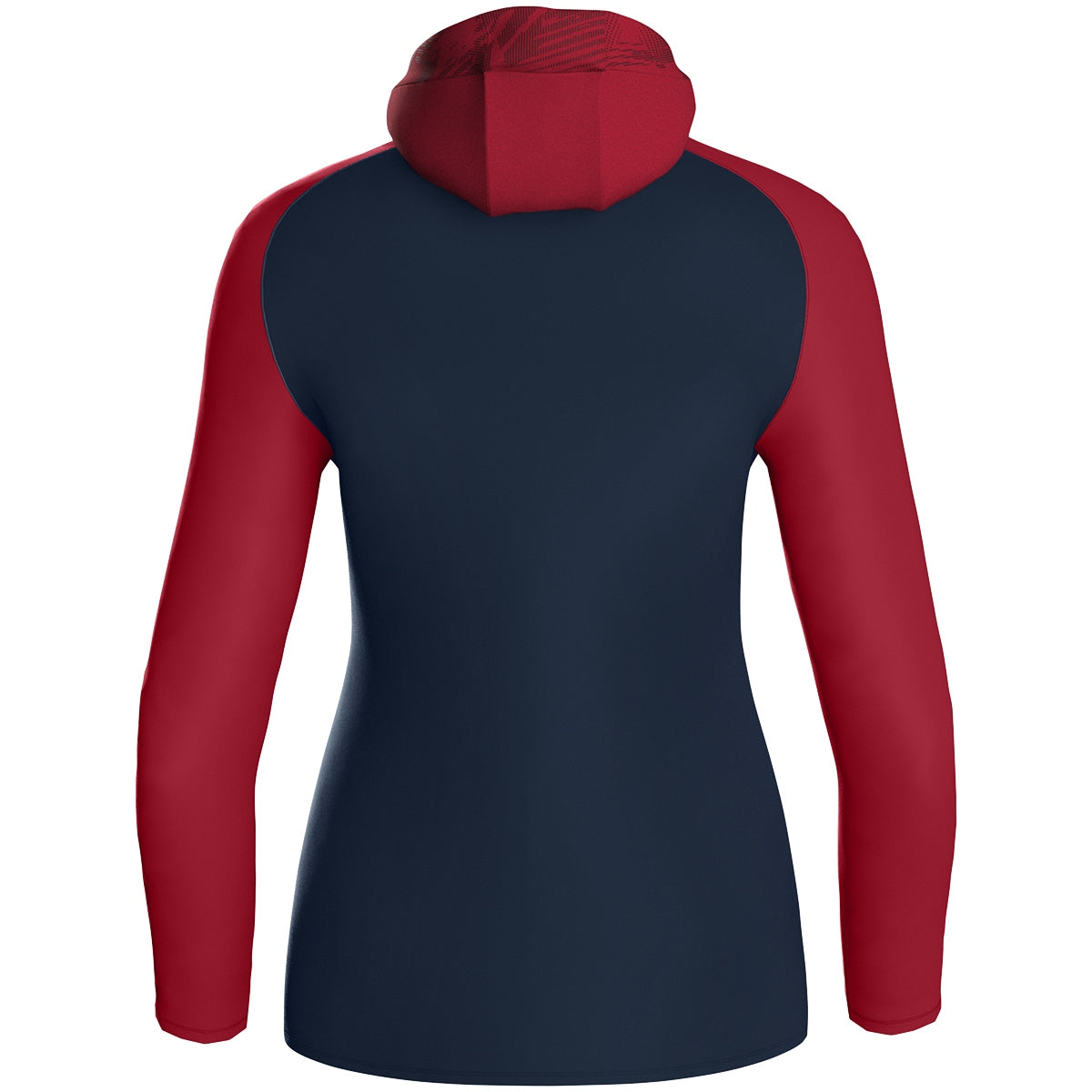 JAKO Kapuzenjacke Iconic Damen (marine/chili rot)