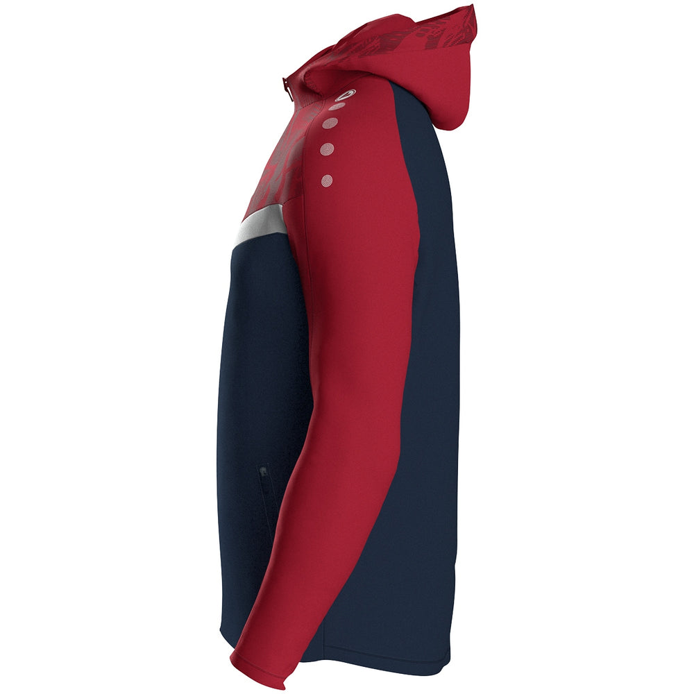JAKO Kapuzenjacke Iconic (marine/chili rot)
