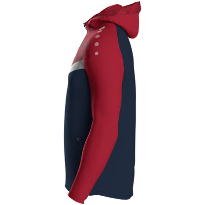 JAKO Kapuzenjacke Iconic (marine/chili rot)