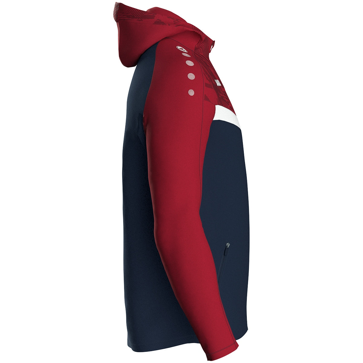 JAKO Kapuzenjacke Iconic (marine/chili rot)