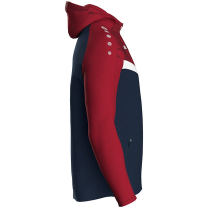 JAKO Kapuzenjacke Iconic (marine/chili rot)