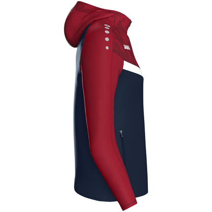 JAKO Kapuzenjacke Iconic Damen (marine/chili rot)