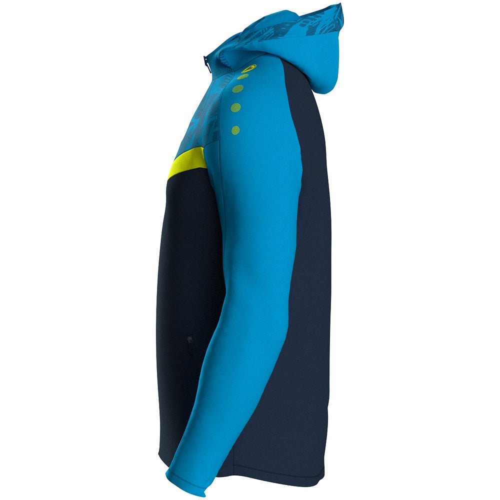JAKO Kapuzenjacke Iconic (marine/JAKO blau/neongelb)