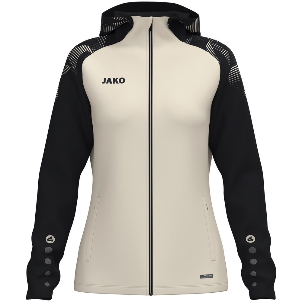 JAKO Kapuzenjacke Sonic Damen (off white/schwarz)