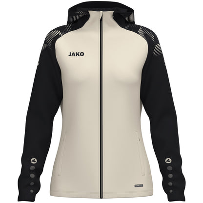 JAKO Kapuzenjacke Sonic Damen (off white/schwarz)
