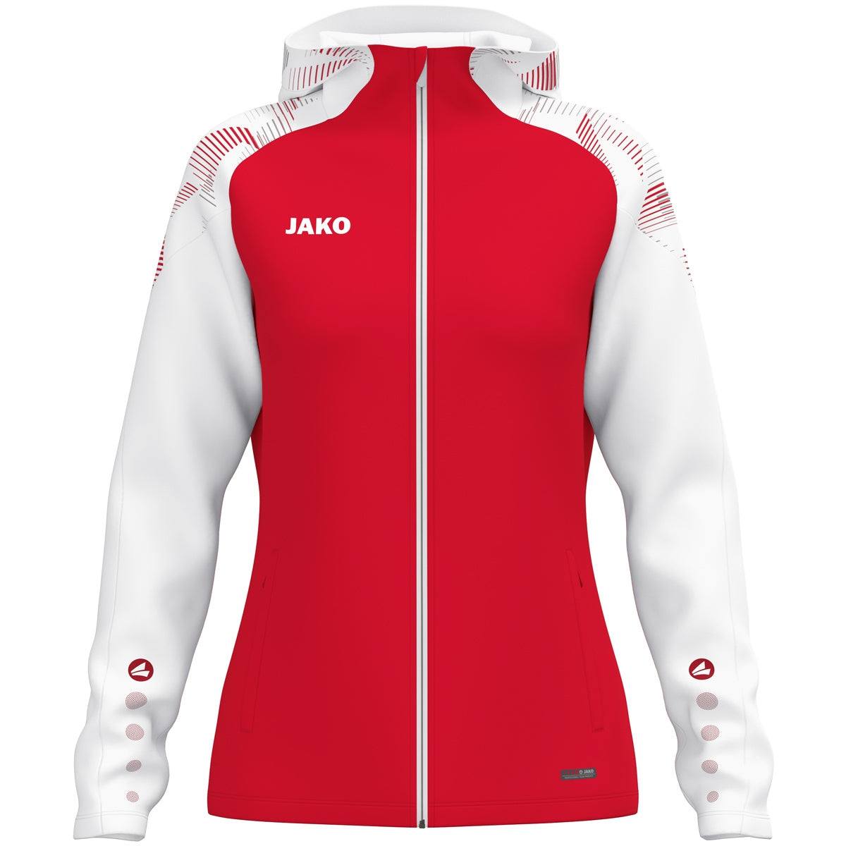 JAKO Kapuzenjacke Sonic Damen (rot/weiß)