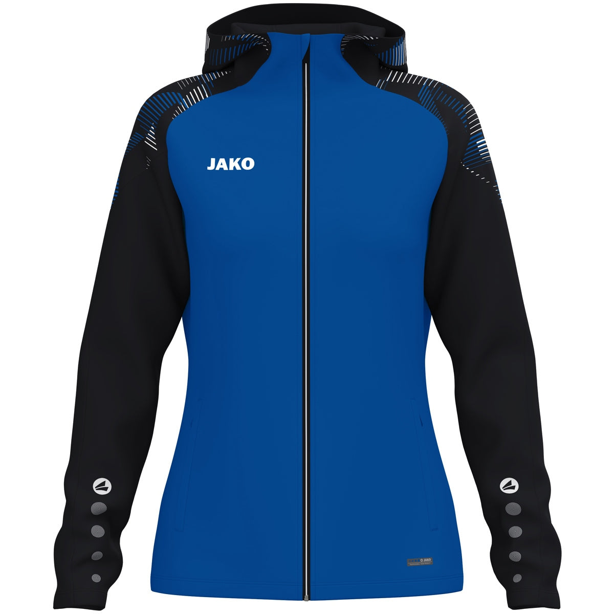 JAKO Kapuzenjacke Sonic Damen (royal/schwarz)
