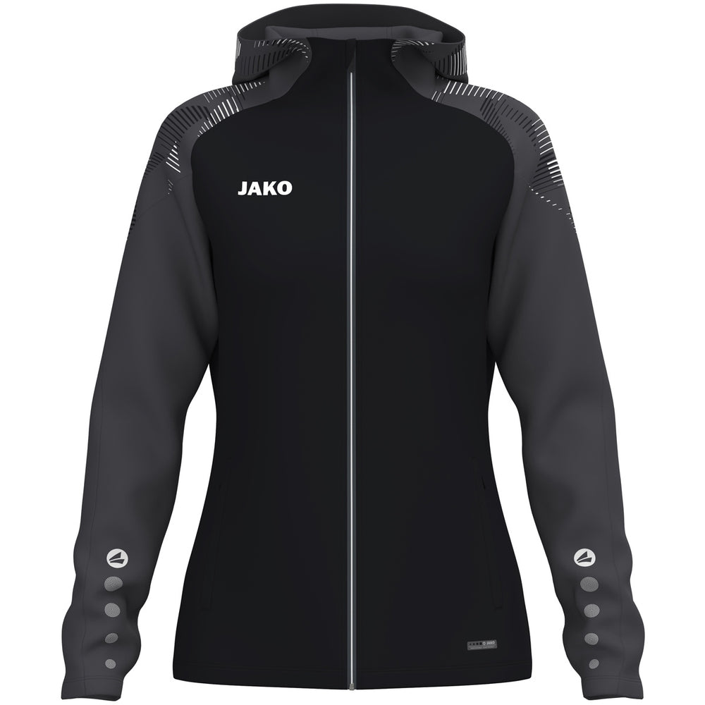 JAKO Kapuzenjacke Sonic Damen (schwarz/anthrazit)