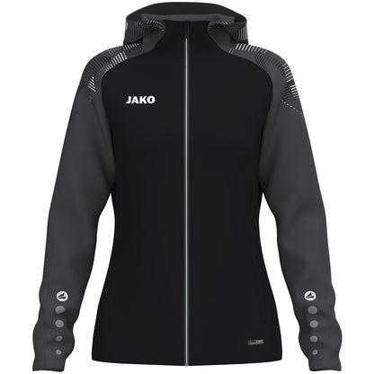 JAKO Kapuzenjacke Sonic Damen (schwarz/anthrazit)