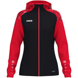 JAKO Kapuzenjacke Sonic Damen (schwarz/rot)