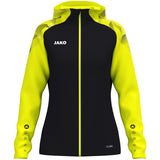 JAKO Kapuzenjacke Sonic Damen (schwarz/neongelb)