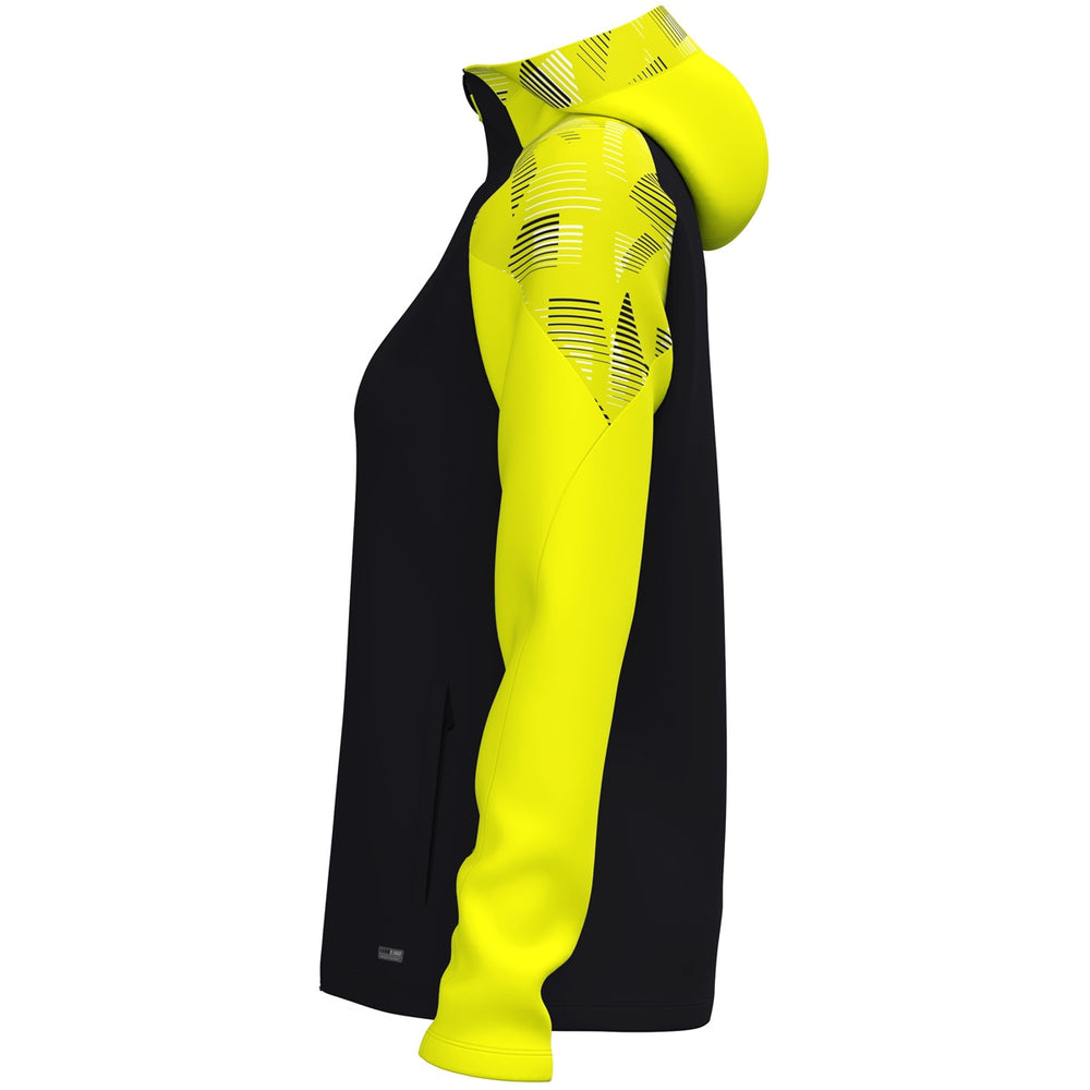 JAKO Kapuzenjacke Sonic Damen (schwarz/neongelb)