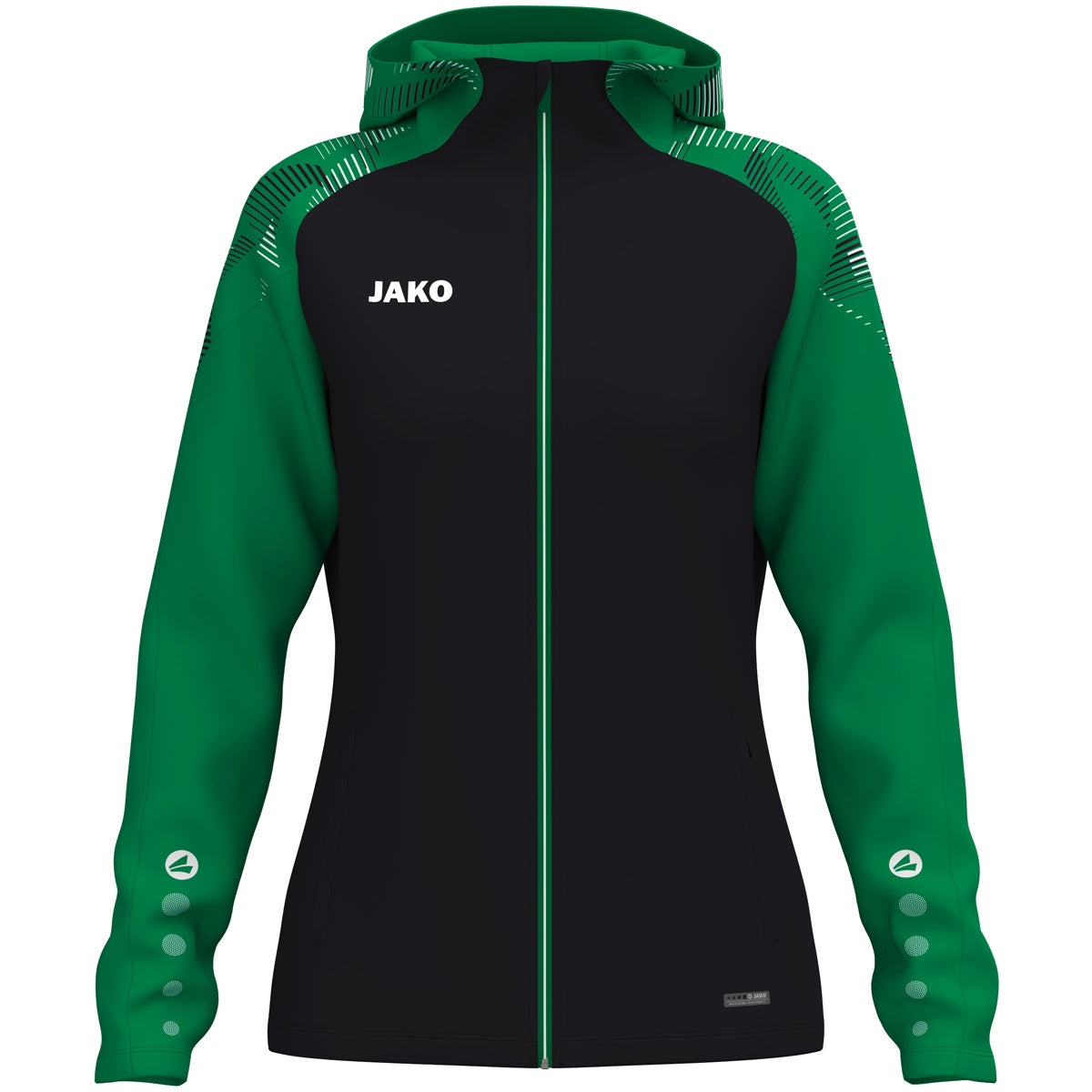 JAKO Kapuzenjacke Sonic Damen (schwarz/grün)