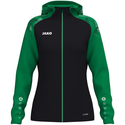 JAKO Kapuzenjacke Sonic Damen (schwarz/grün)