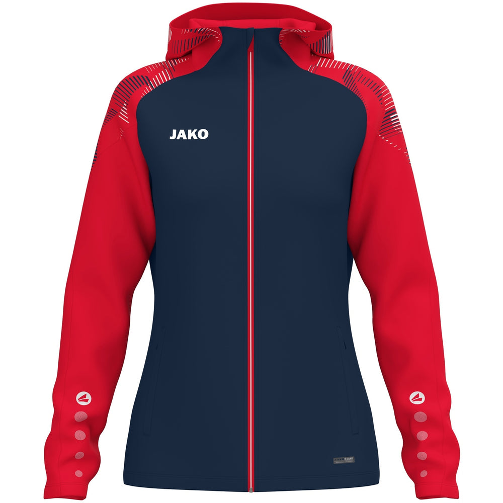 JAKO Kapuzenjacke Sonic Damen (marine/rot)