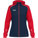 JAKO Kapuzenjacke Sonic Damen (marine/rot)