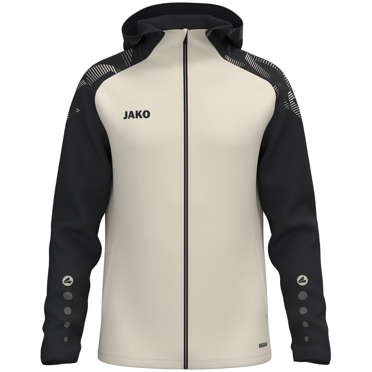 JAKO Kapuzenjacke Sonic (off white/schwarz)