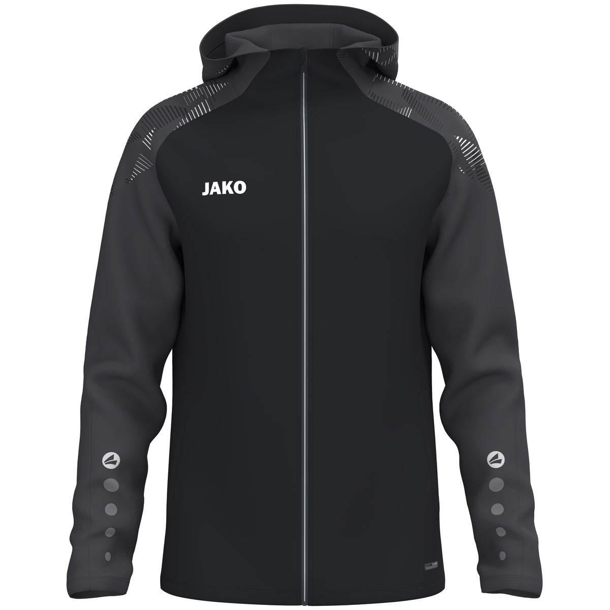 JAKO Kapuzenjacke Sonic (schwarz/anthrazit)