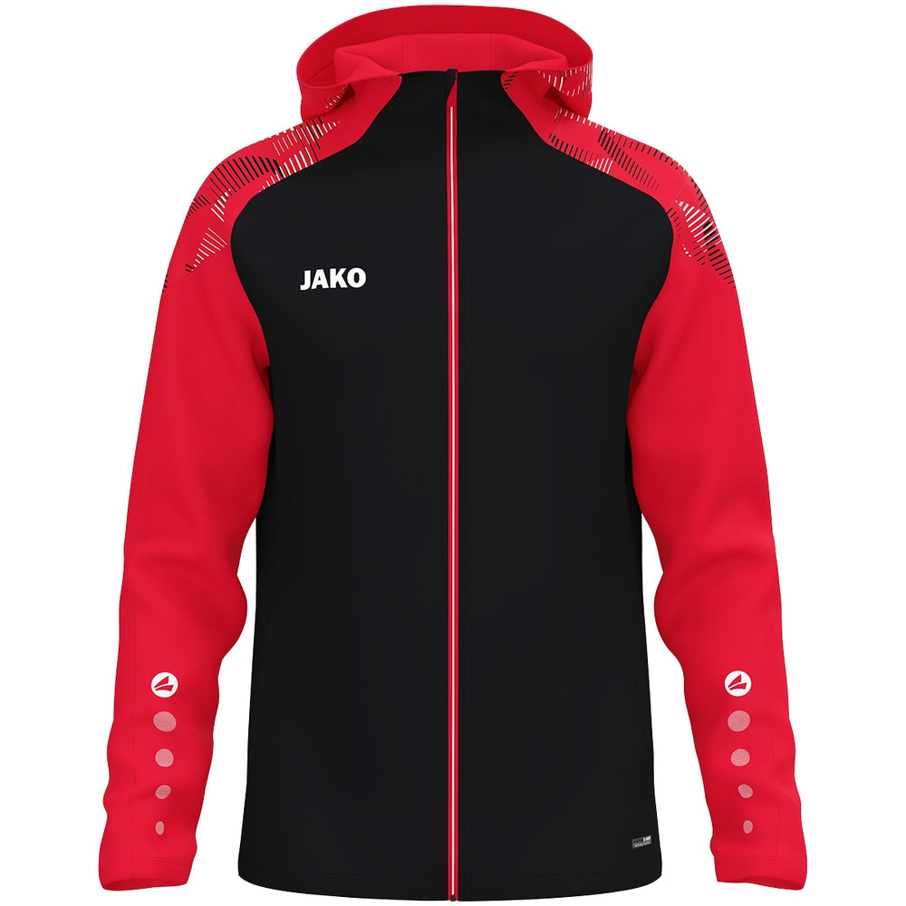 JAKO Kapuzenjacke Sonic (schwarz/rot)