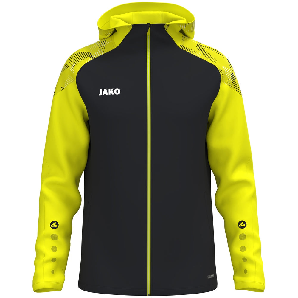 JAKO Kapuzenjacke Sonic (schwarz/neongelb)