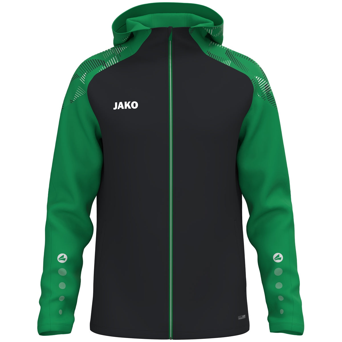 JAKO Kapuzenjacke Sonic Kind (schwarz/grün)
