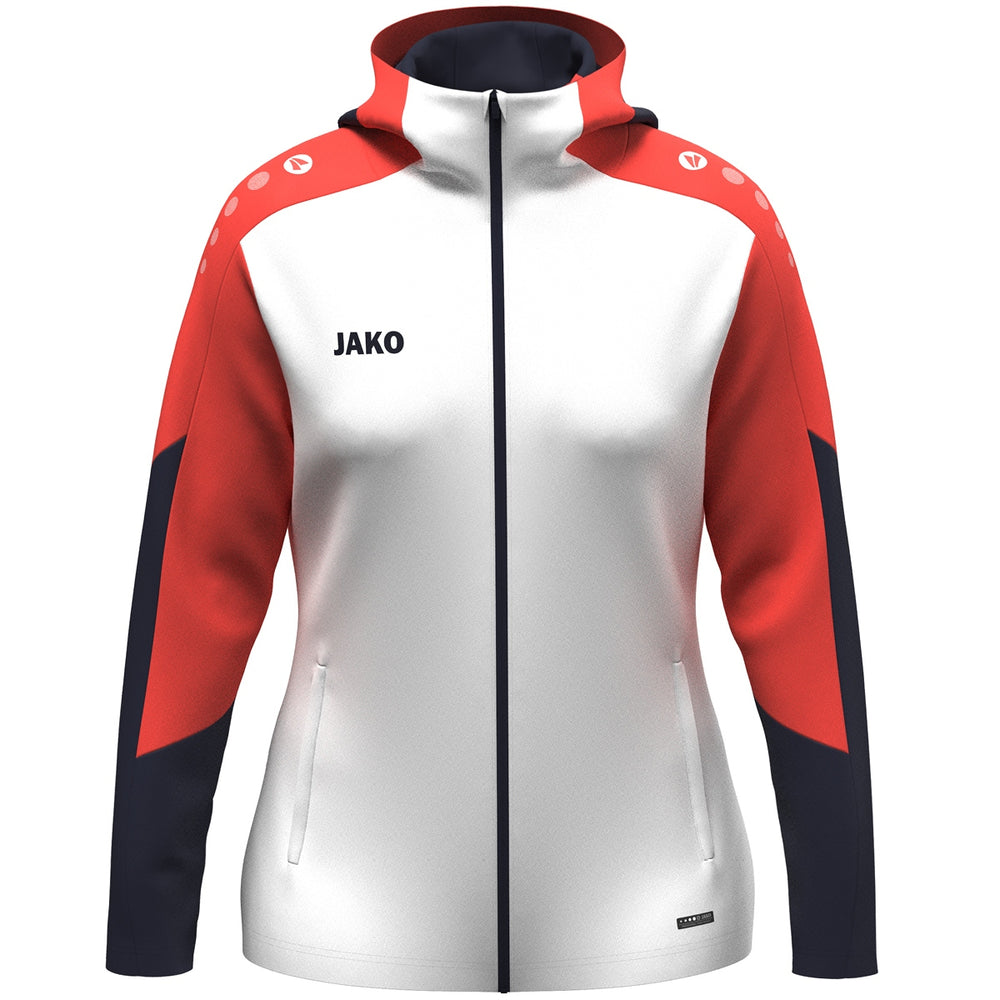 JAKO Kapuzenjacke Dynamic Damen (weiß/coral/marine)