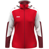 JAKO Kapuzenjacke Dynamic Damen (rot/weiß/dunkelrot)